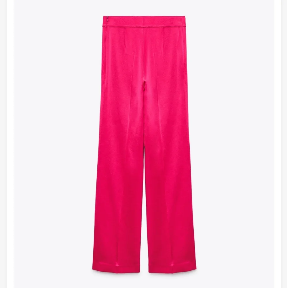 ZARA Wide Leg Satin Flowing Pants Size XS